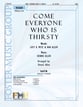 Come Everyone Who Is Thirsty SATB choral sheet music cover